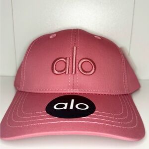 ALO Yoga Kids Rose Pink Dad Hat with Embroidered Logo